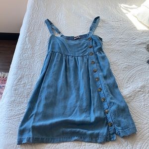 Urban Outfitters Chambray Button Babydoll Dress